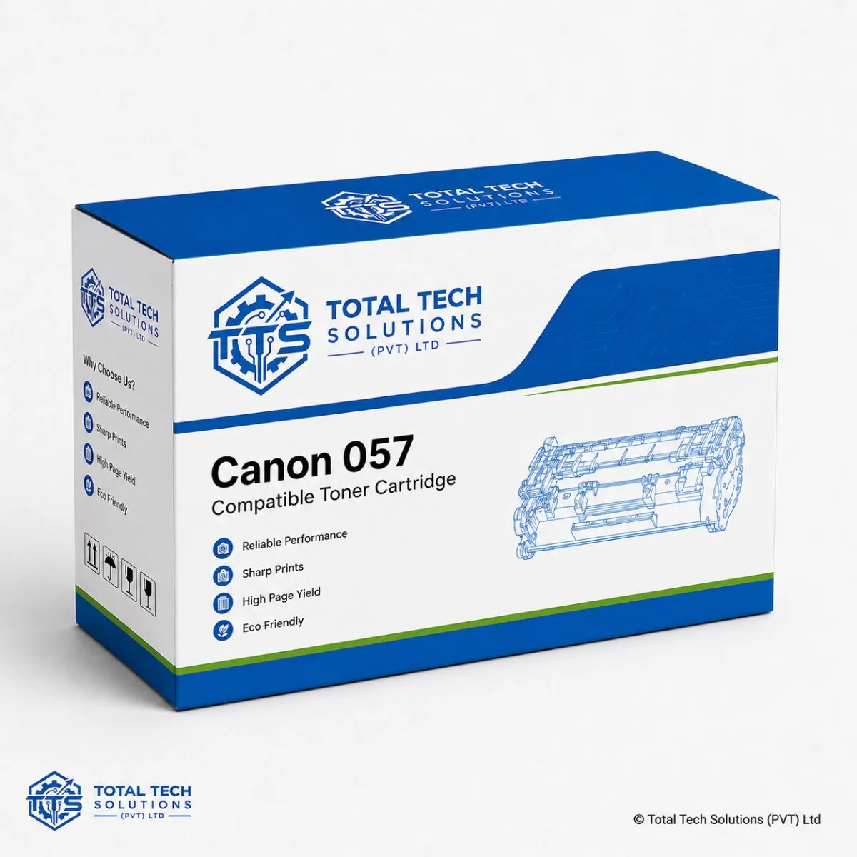 Total Tech Solutions Canon 057 Black Compatible Toner Cartridge, image 3
