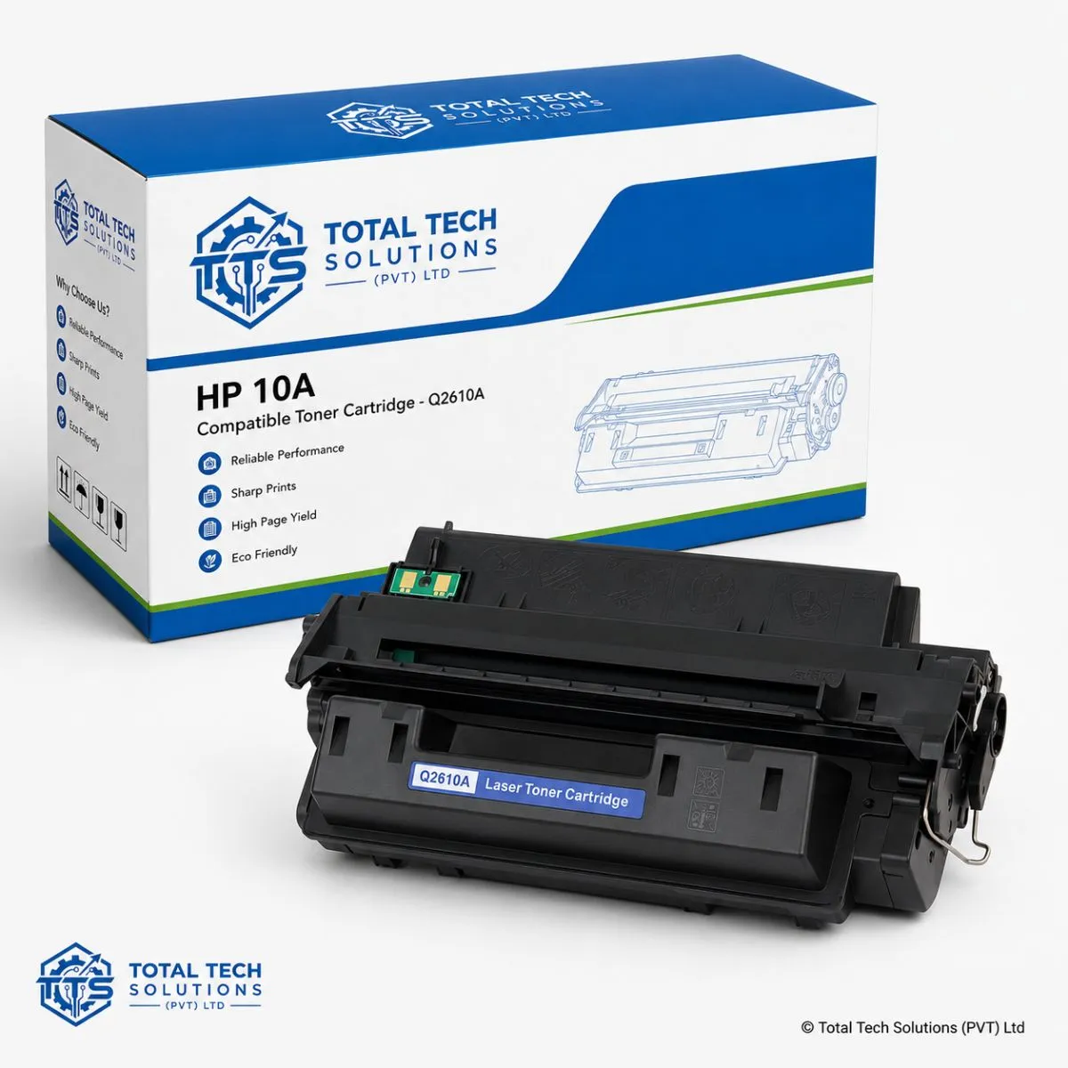 Total Tech Solutions HP 10A Compatible Black Toner Cartridge - Q2610A