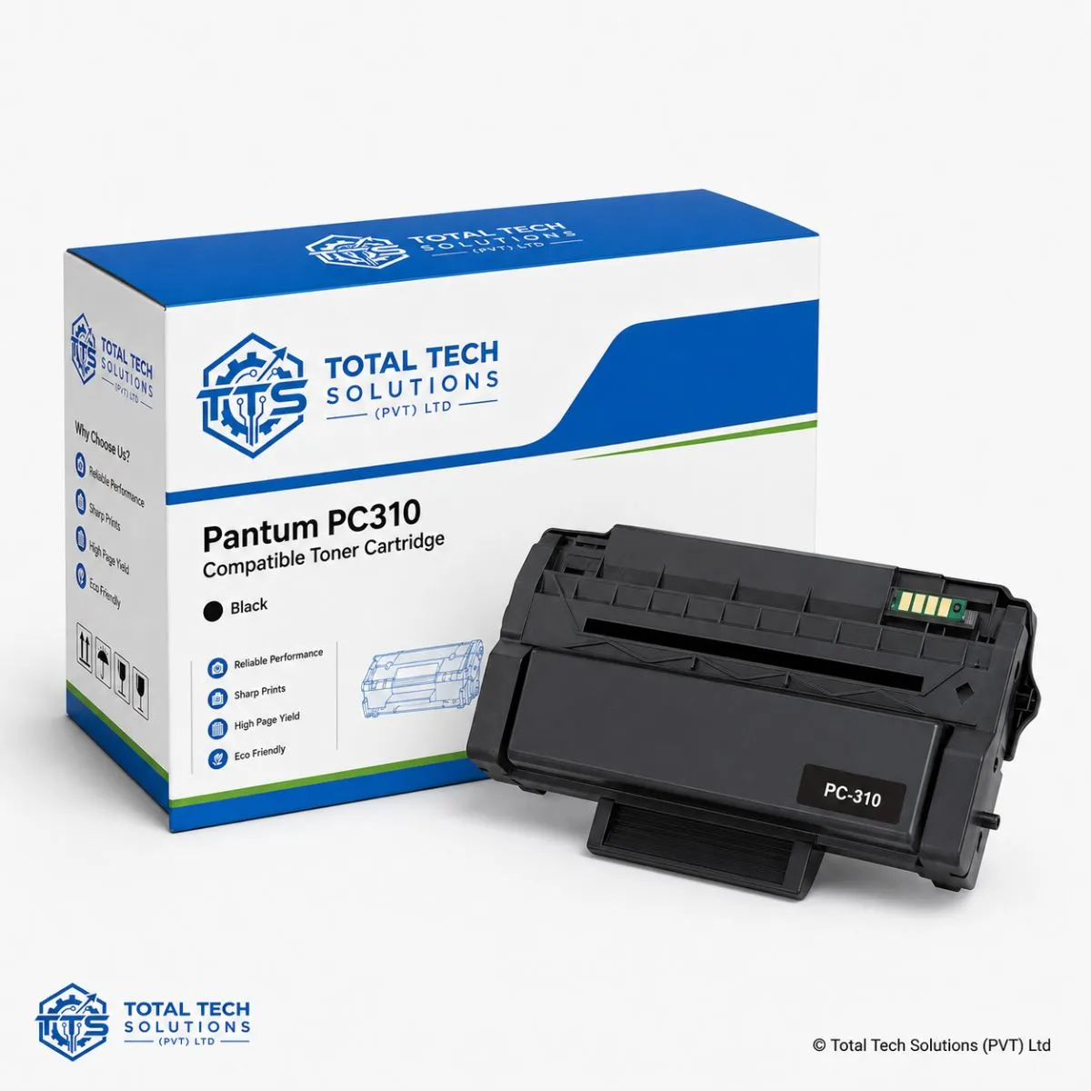 Total Tech Solutions Pantum PC-310 Compatible Black Toner Cartridge