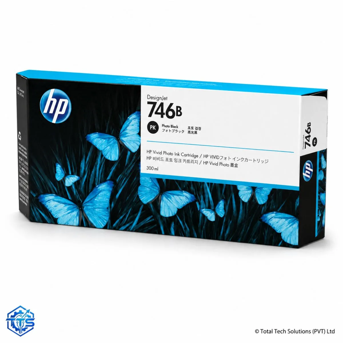 HP 746B 300-ml Photo Black DesignJet Ink Cartridge, image 2