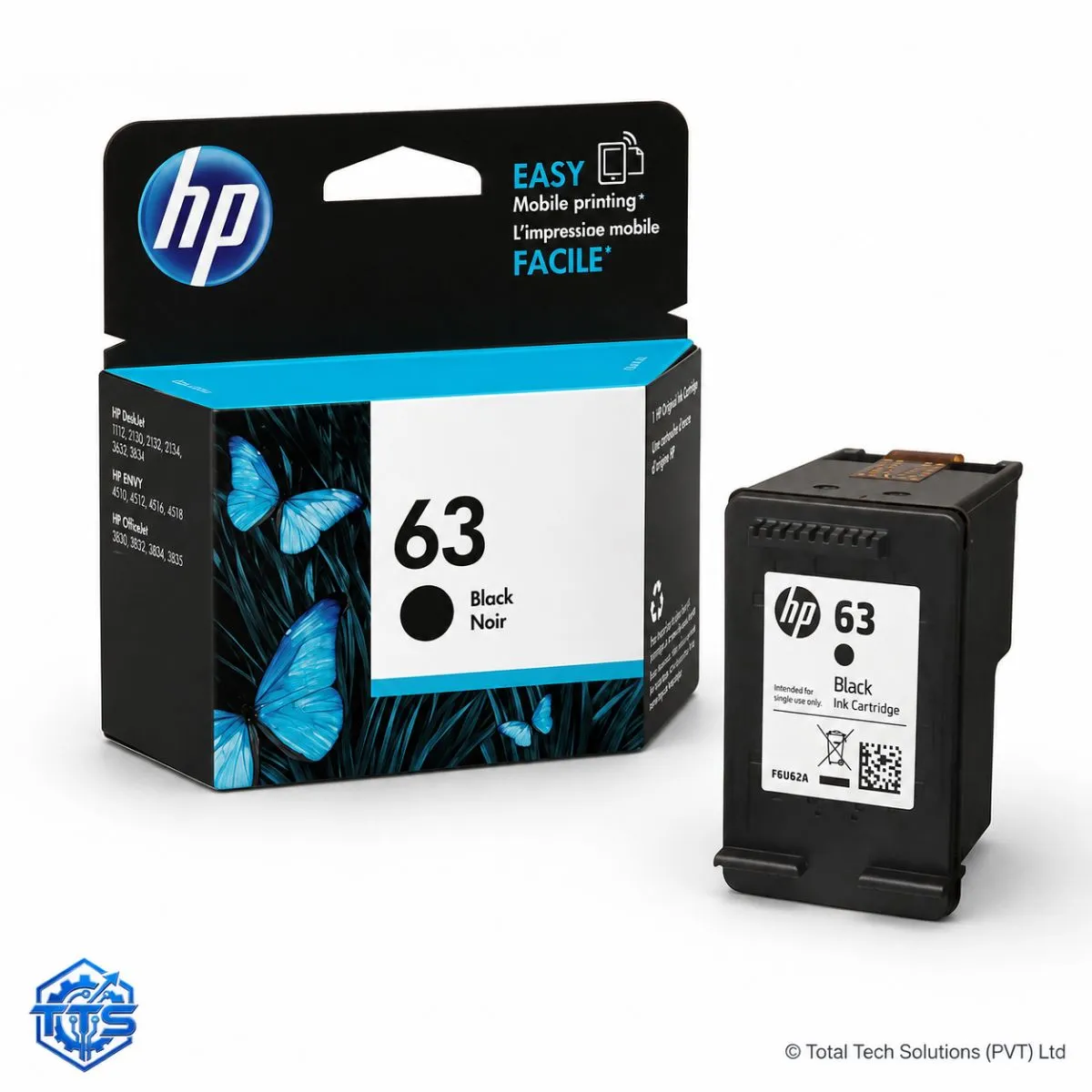 HP 63 Original Ink Cartridge for HP 1110/1112/3830/2130/2132/4650, image 2