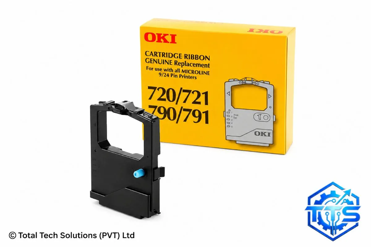 OKI 44641401 Black Ribbon Cartridge for Microline 720 / 790, image 2