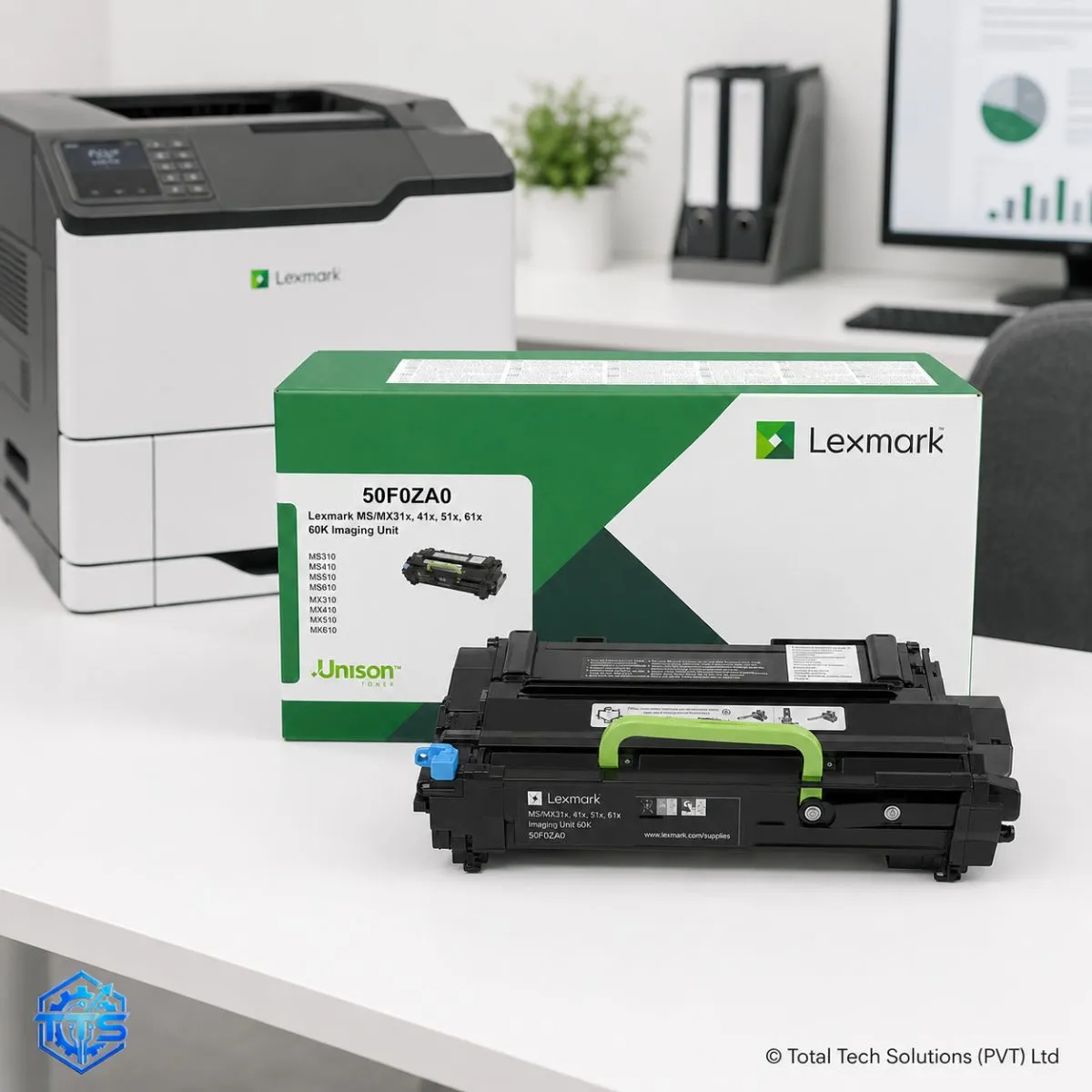 Lexmark MS310 Drum Unit 500Z Black Imaging Unit, image 4