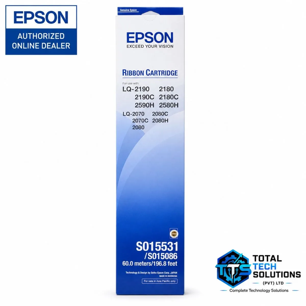 Epson LQ 2190 / 2180 / 2580 / 2070 / 2080 Printer Ribbon Cartridge