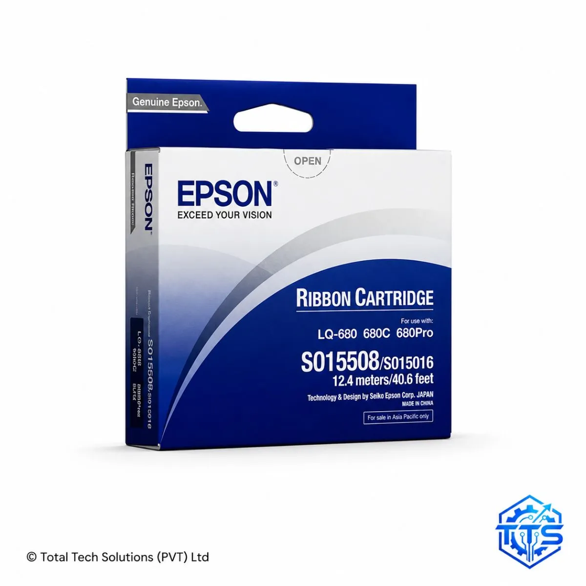 Epson LQ-680 Black Original Printer Ribbon - S015508, image 3