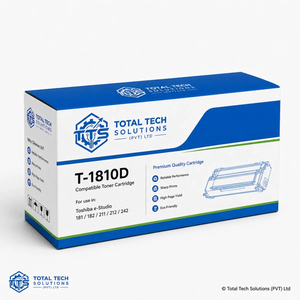 Total Tech Solutions Toshiba e-STUDIO Compatible Black Toner Powder 500g Refill Packet, image 4