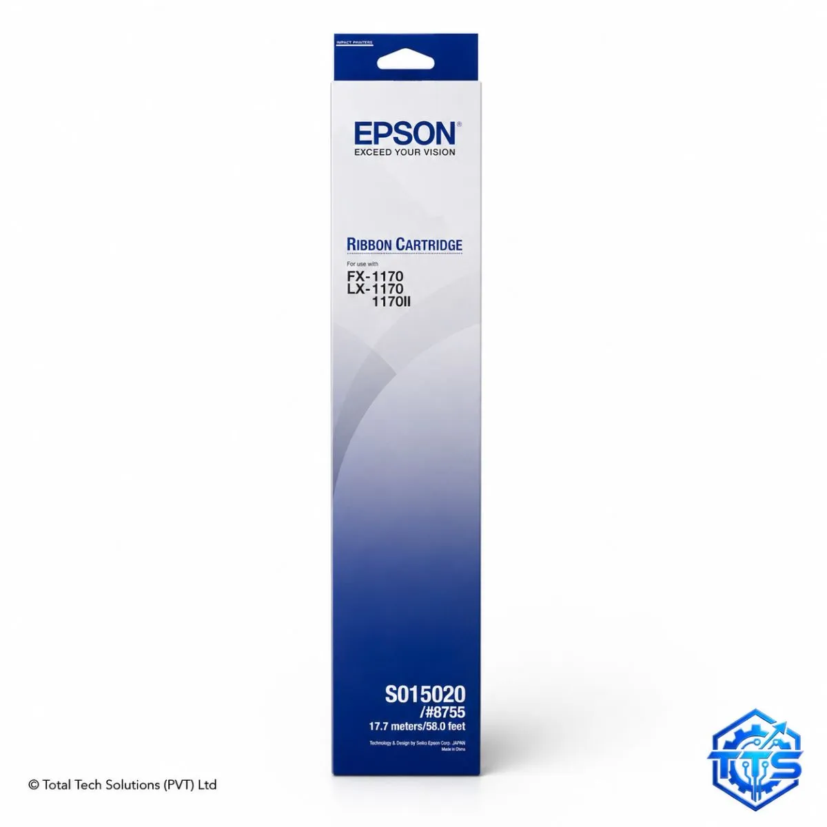Epson S015520 / #8755 Black Printer Ribbon for FX-1170