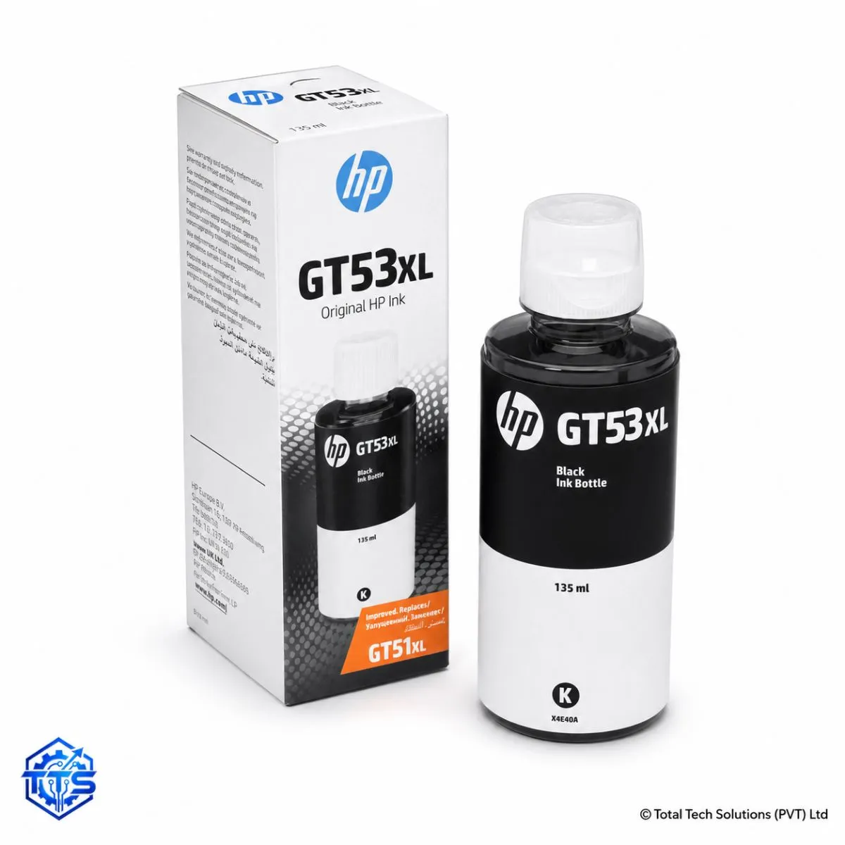 HP GT51XL / GT53XL 135-ml Black Original Ink Bottle, image 3