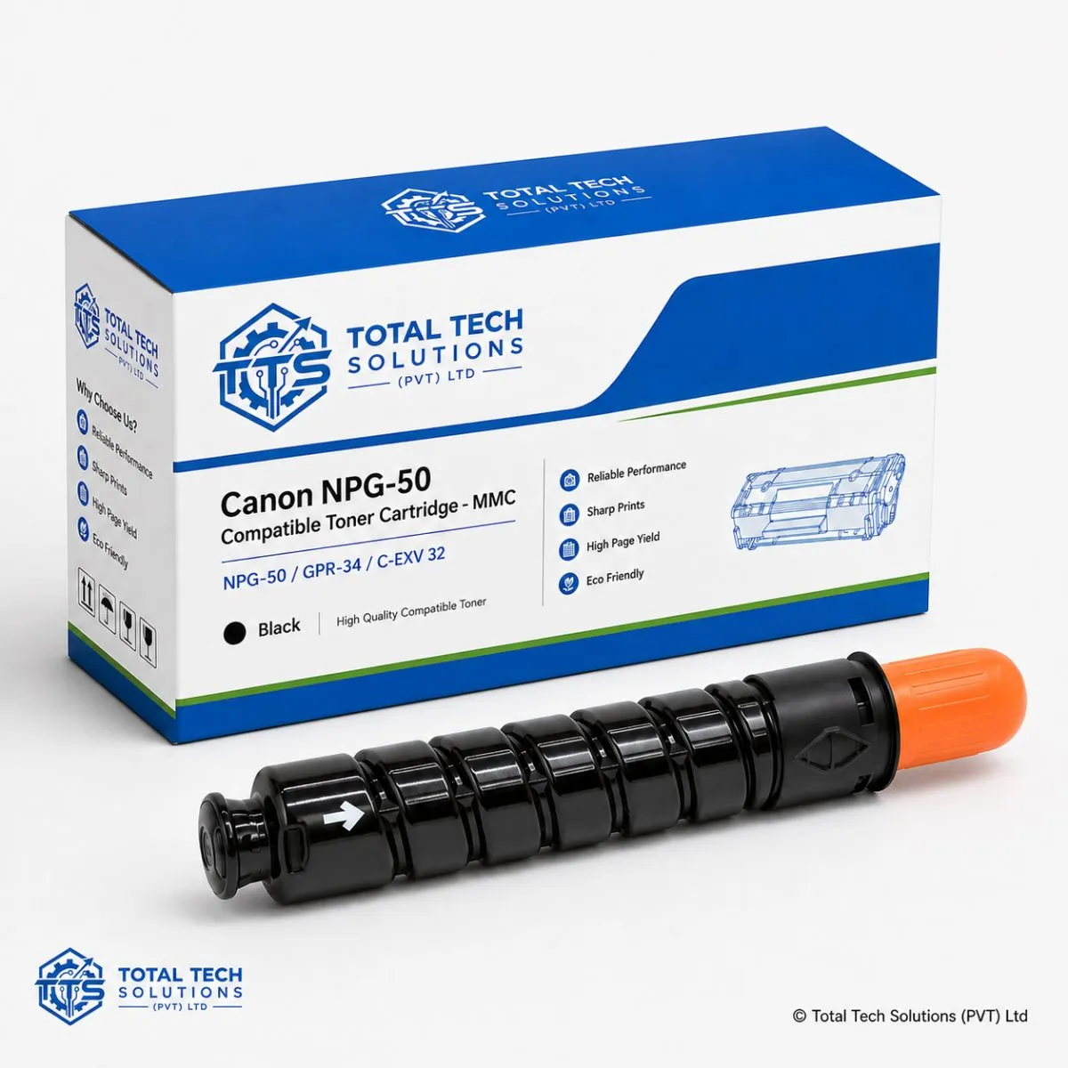 Total Tech Solutions Canon NPG-50 Black Compatible Toner Cartridge - MMC, image 2