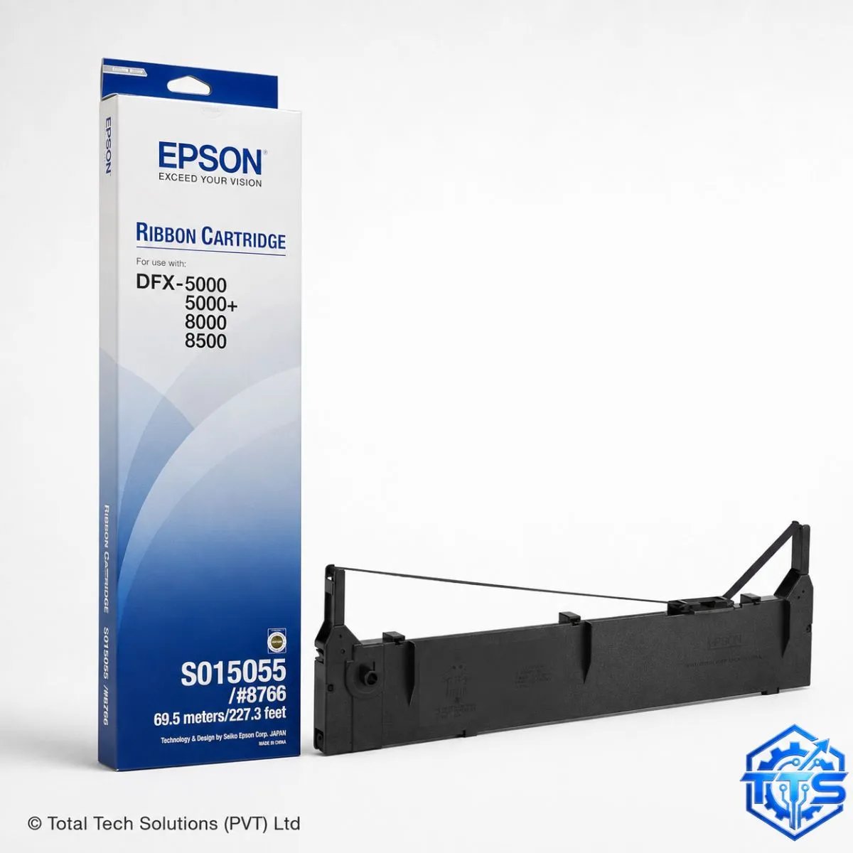 Epson DFX-5000 Black Original Printer Ribbon Cartridge - S015577 / #8766, image 2