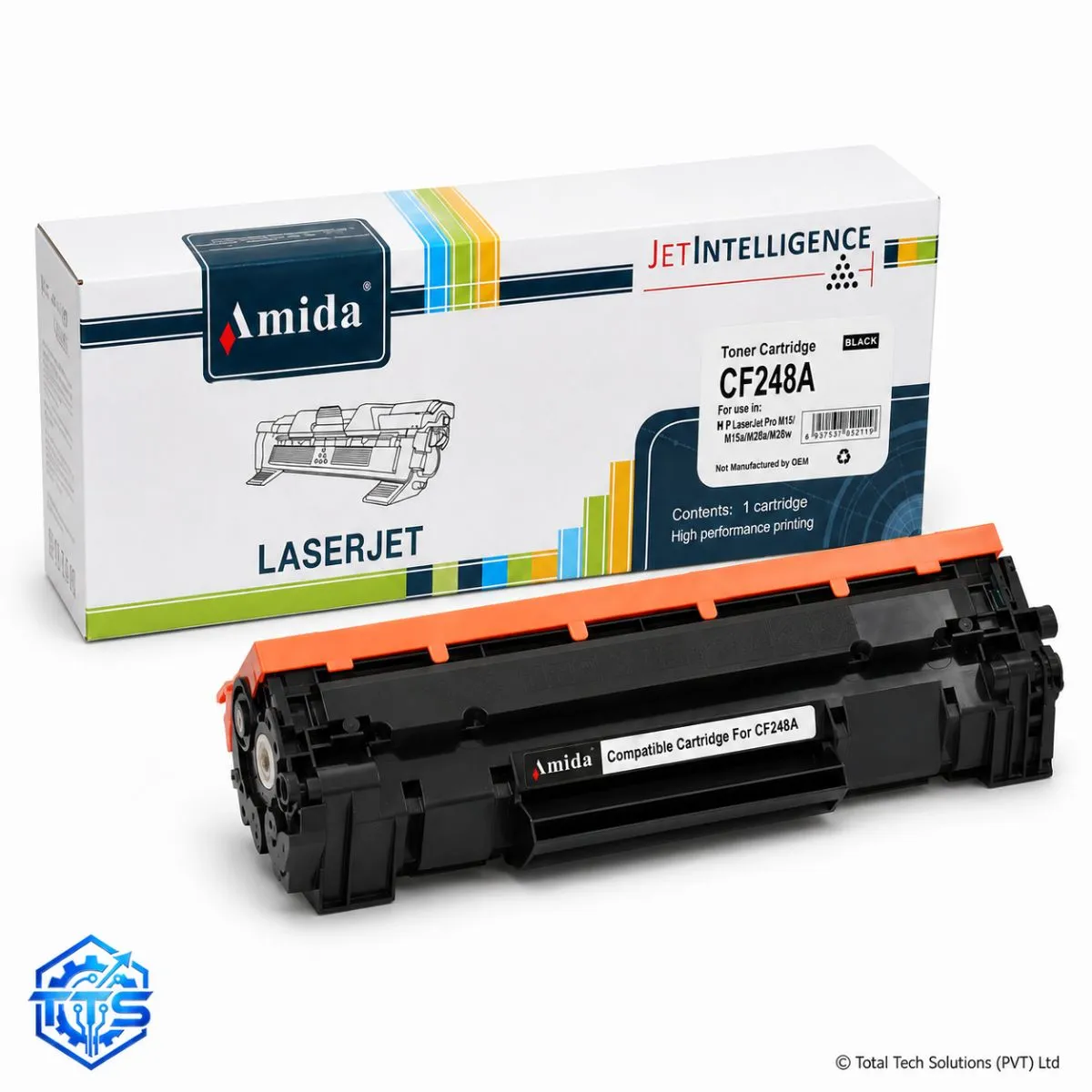 Amida HP 48A Compatible Black Toner Cartridge - CF248A