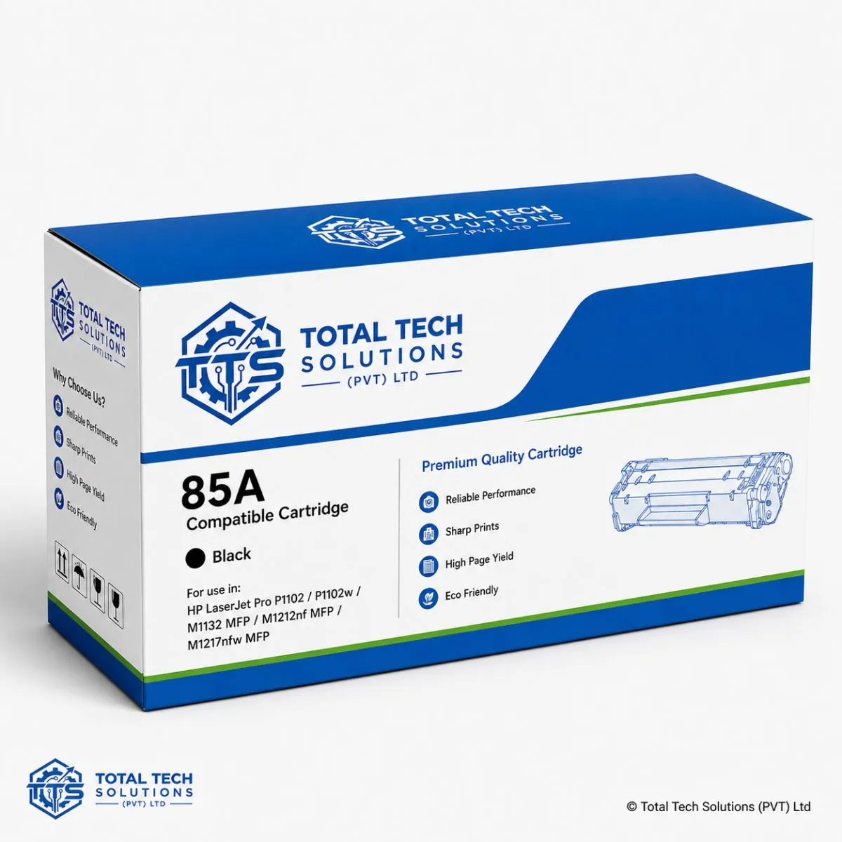 Total Tech HP 85A Compatible Laser Toner Cartridge CE285A, image 3