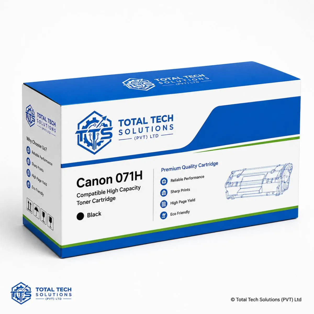 Total Tech Solutions Canon 071H Black Compatible High Capacity Toner Cartridge, image 3