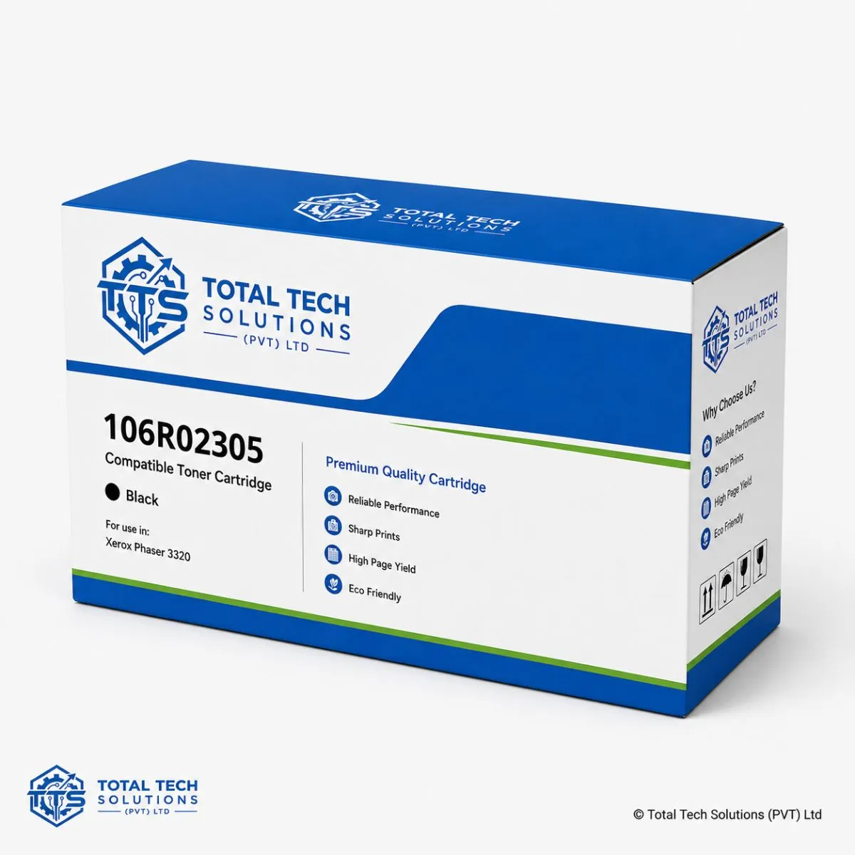 Total Tech Solutions Xerox Phaser 3320 Compatible Black Toner Cartridge - 106R02305, image 4