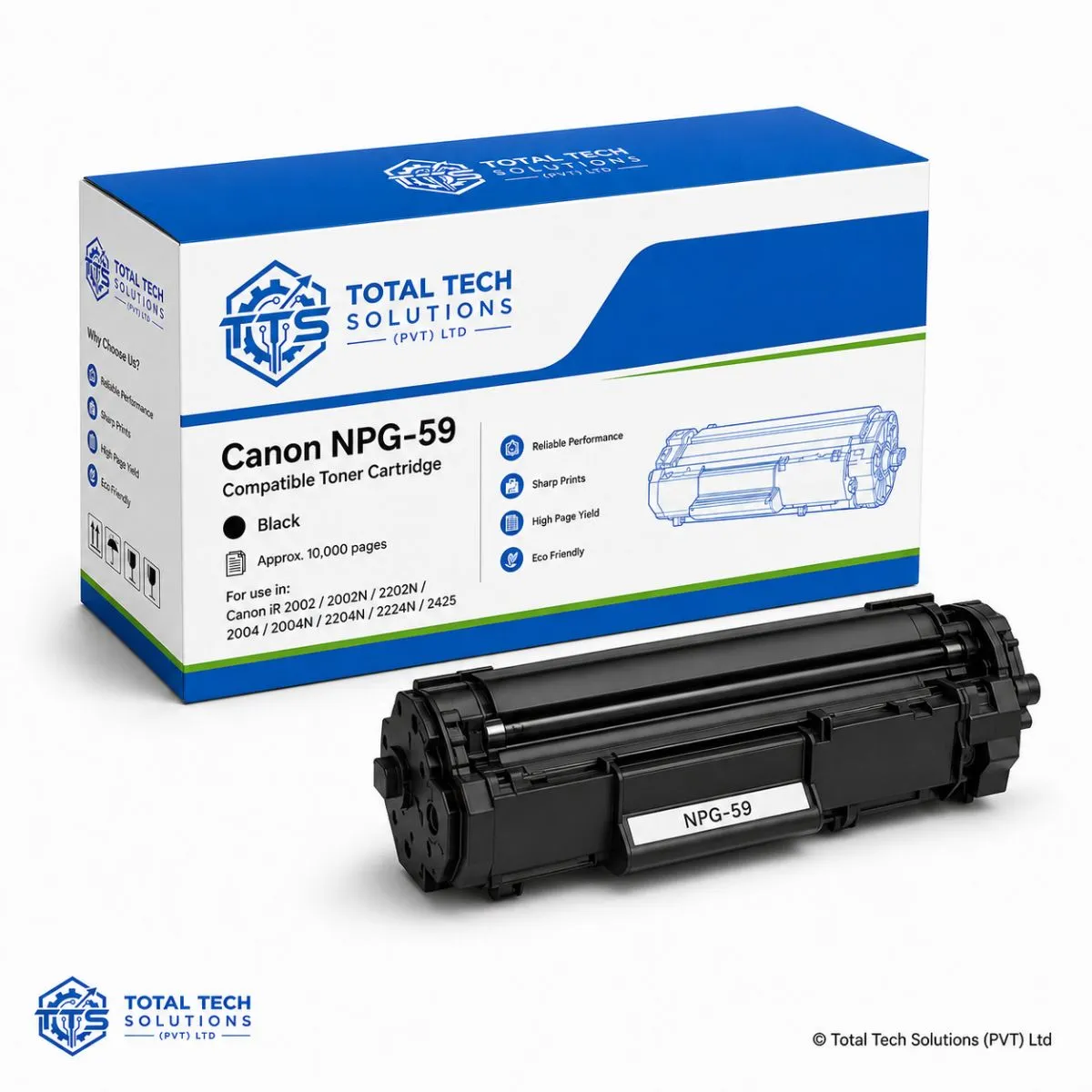 Custom / Compatible Canon NPG-59 Compatible Black Toner Cartridge, image 4