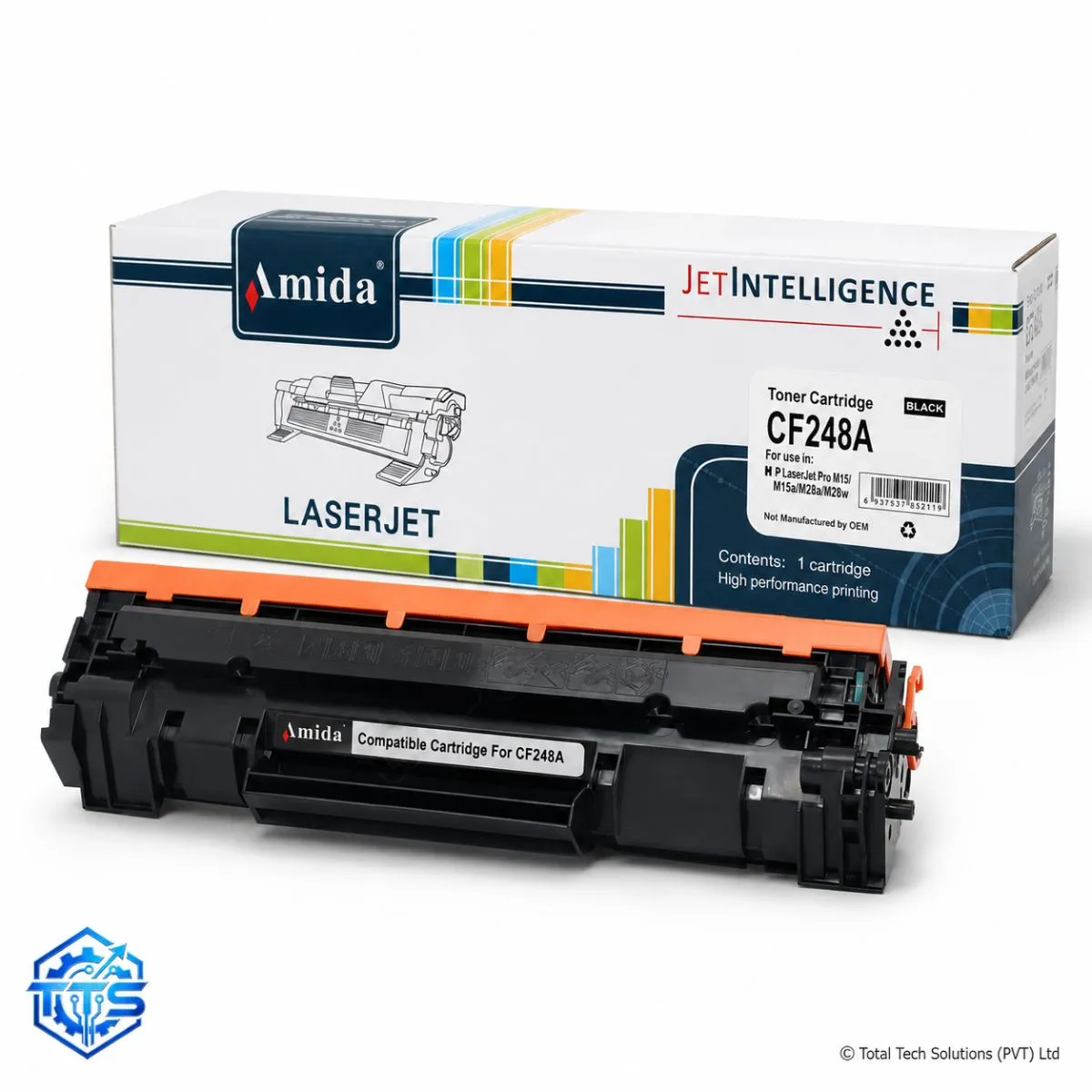 Amida HP 48A Compatible Black Toner Cartridge - CF248A, image 3