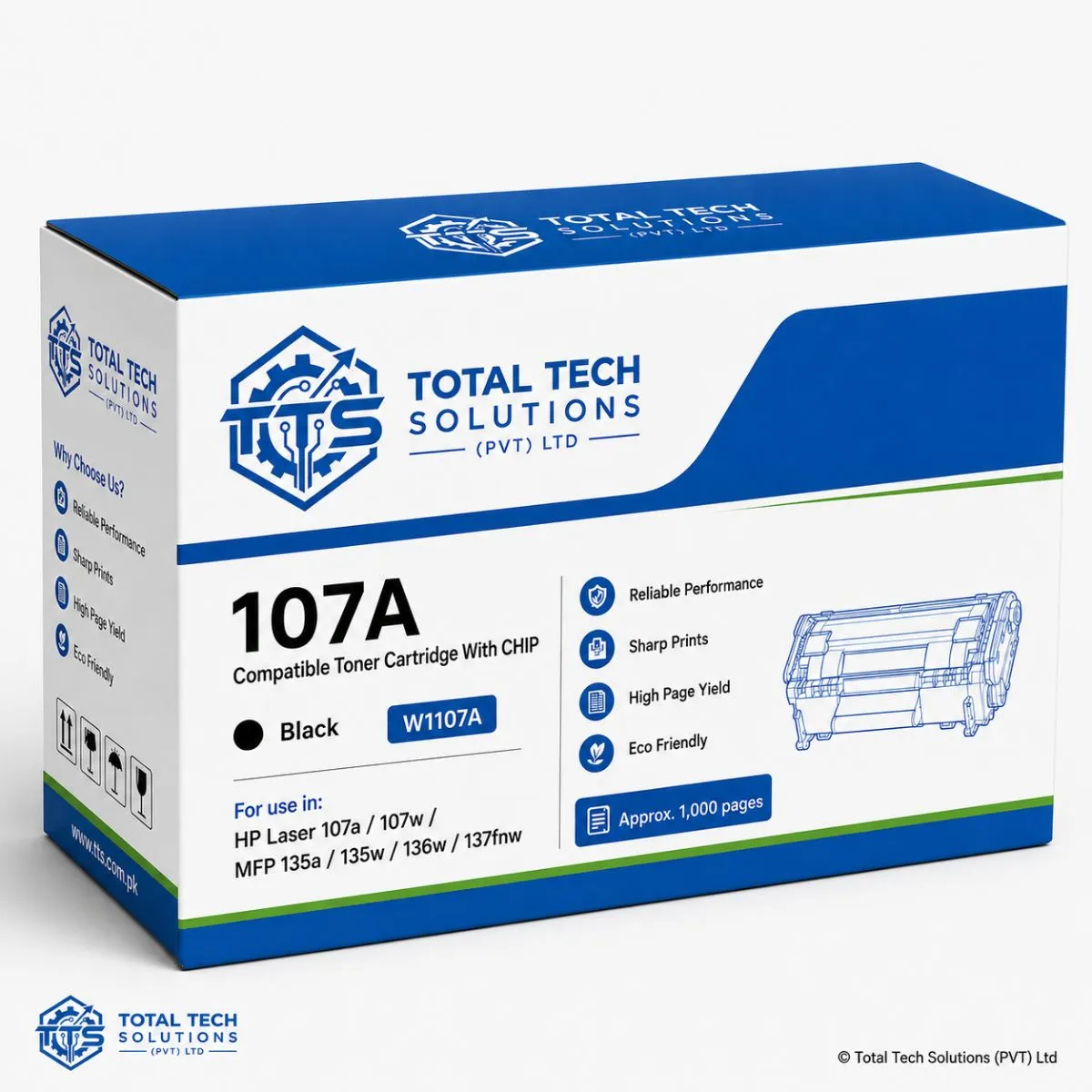 HP Compatible 107A Compatible Toner Cartridge With Chip, image 4