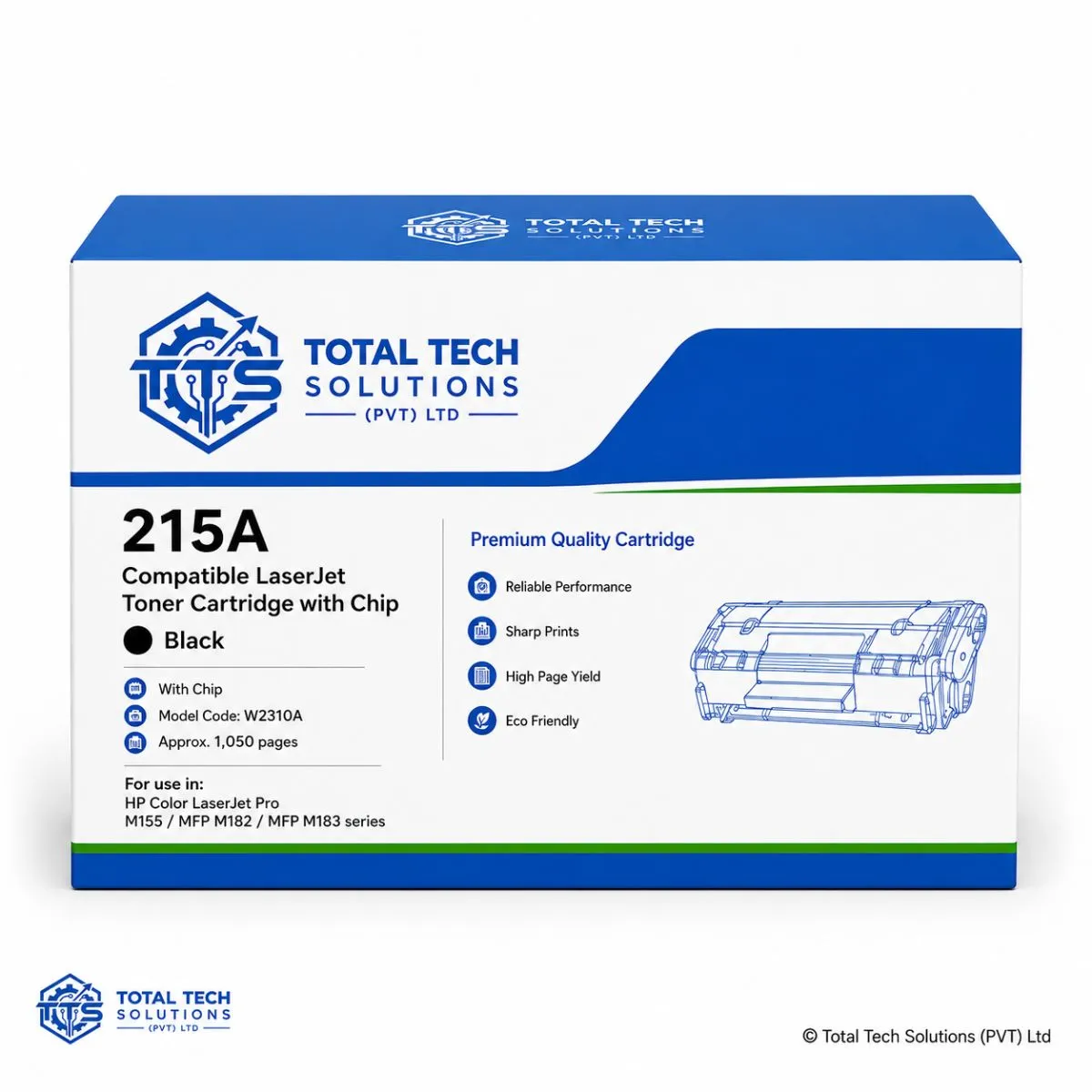 HP Compatible 215A Black Compatible LaserJet Toner Cartridge with Chip