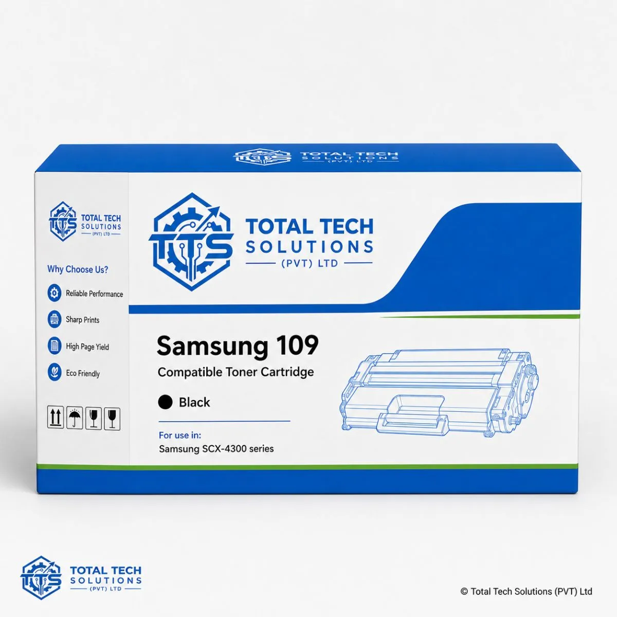 Total Tech Solutions Samsung MLT-D109S / 109 Compatible Black Toner Cartridge for SCX-4300 Printer, image 2